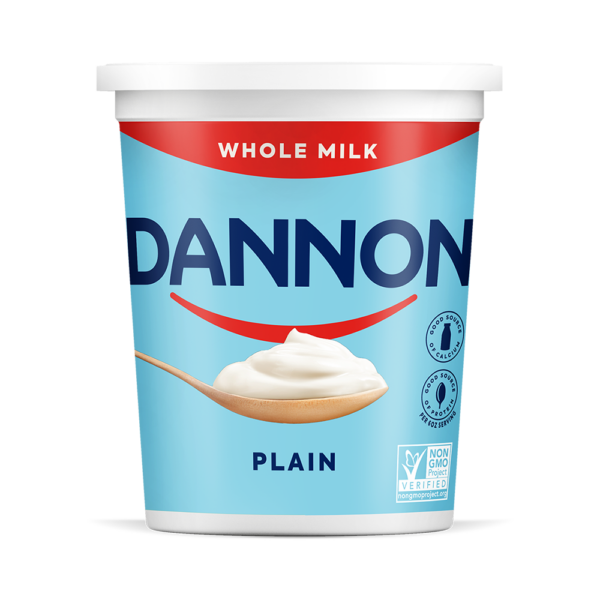 Dannon Yogurt Whole Milk Plain 6/32-oz